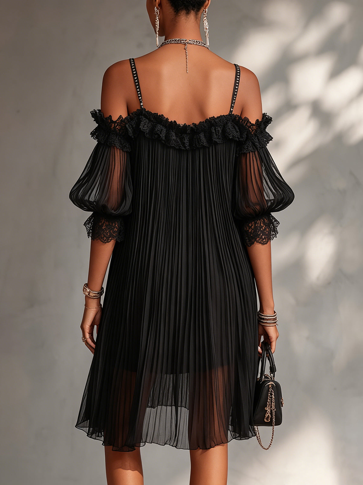 Sidonie | Romantic Lace Trim Mini Dress