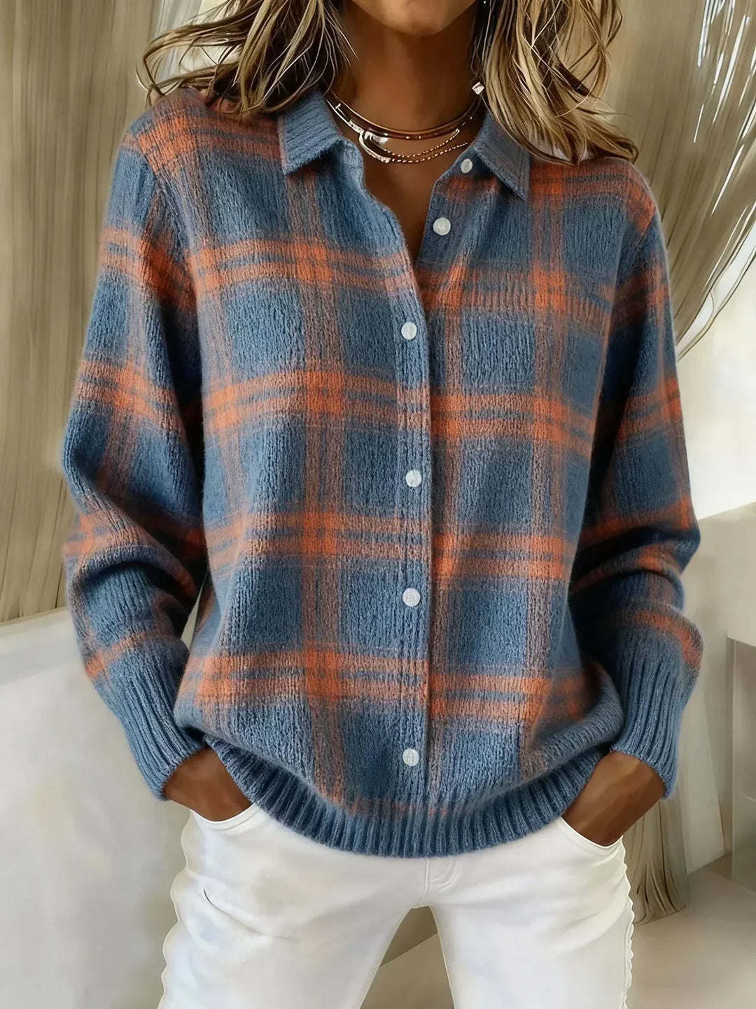 Sorelia | Soft Plaid Everyday Cardigan
