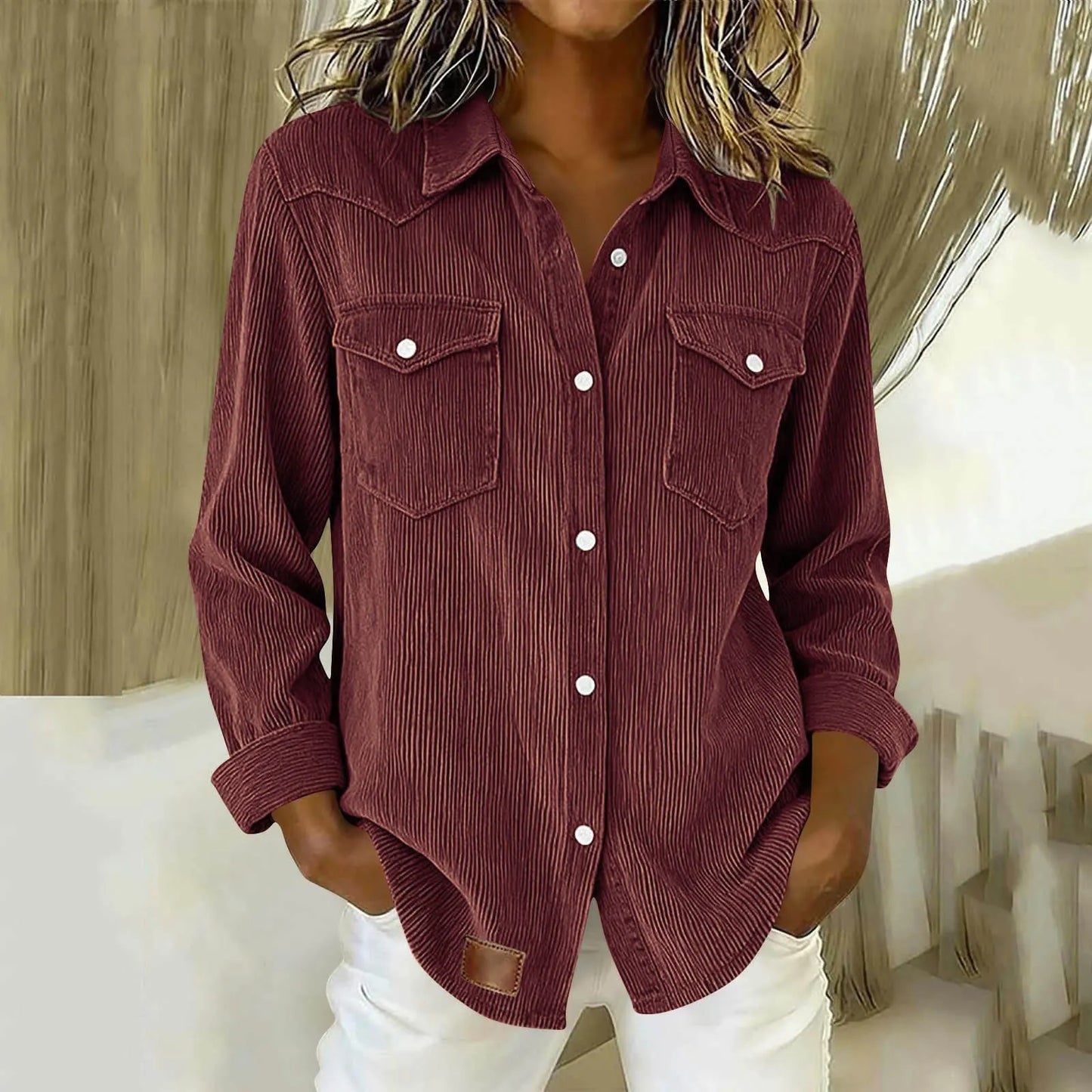 Sylvera | Relaxed Corduroy Pocket Shirt