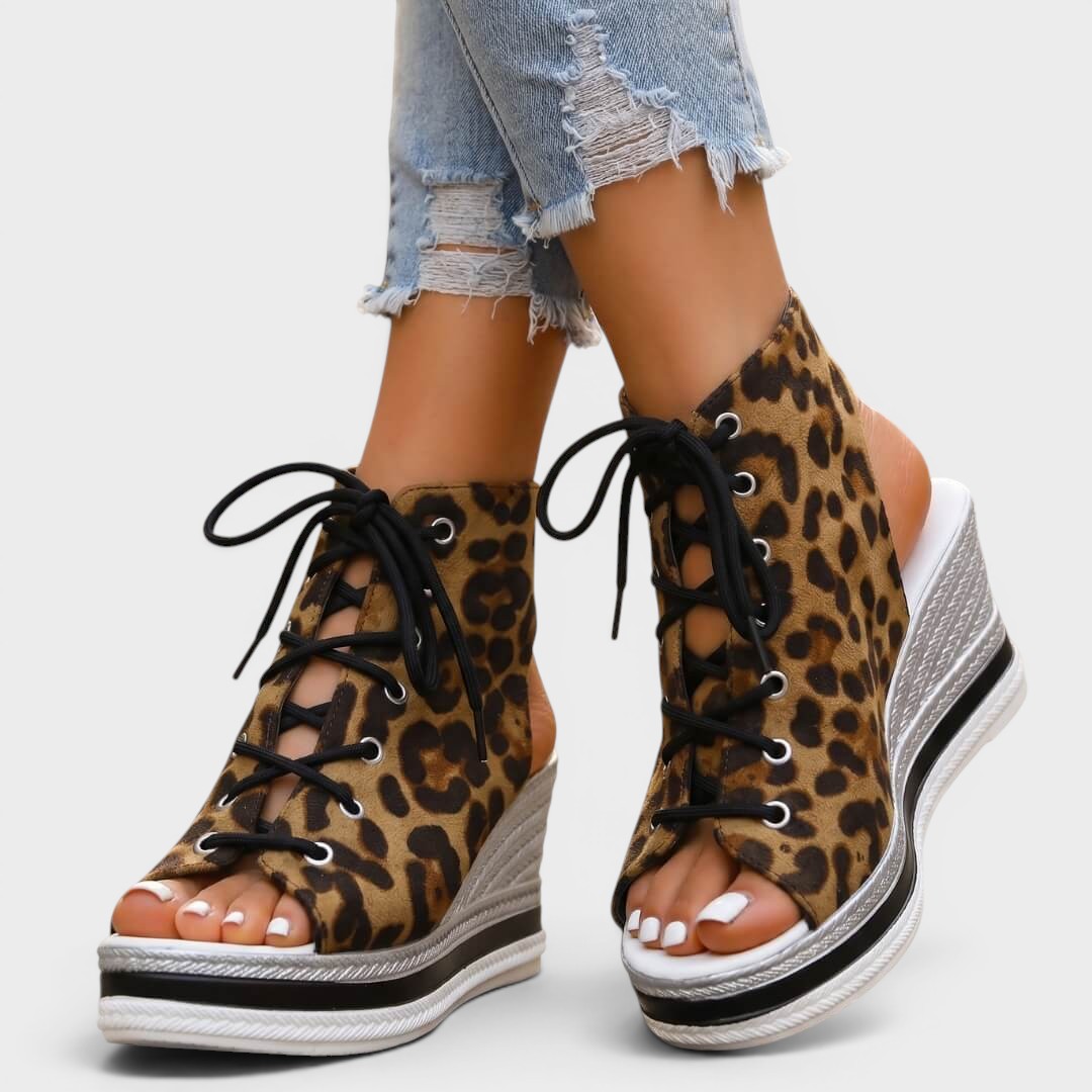 Aurevina | Cut Out Lace Front Sandals