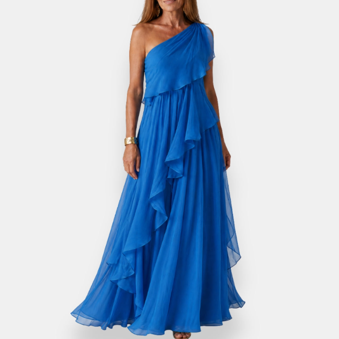 Cassiane | Flowing Ruffle Occasion Dress