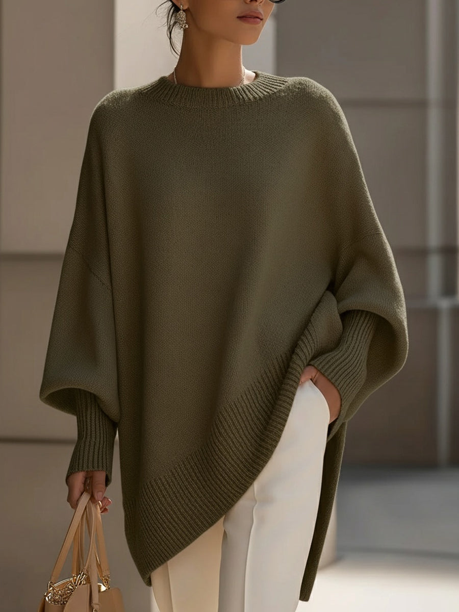 Tavianna | Soft Draped Poncho Knit Sweater