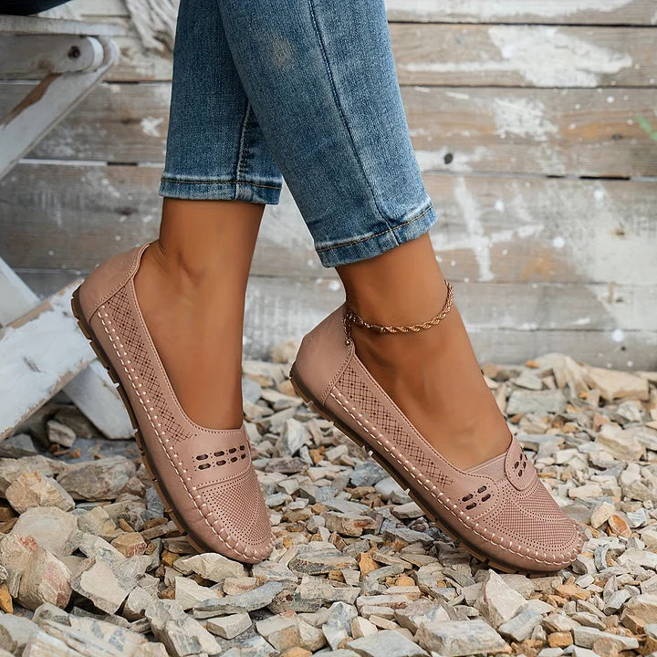 Tessira | Casual Perforated Moccasin Flats