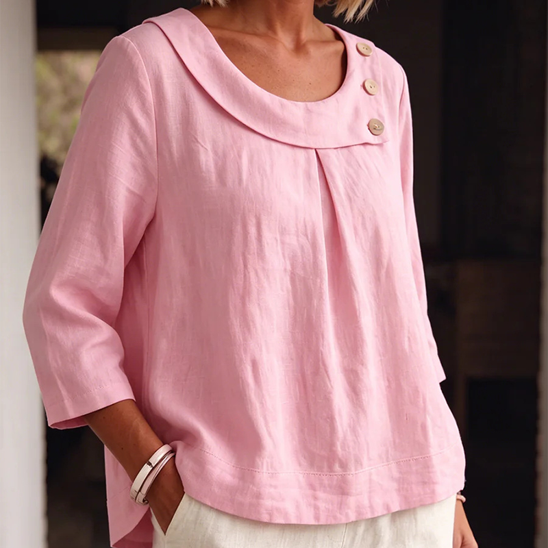 Helene | Breezy Linen Tunic Blouse