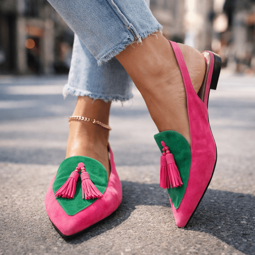 Yareli | Tassel Accent Slingback Flats