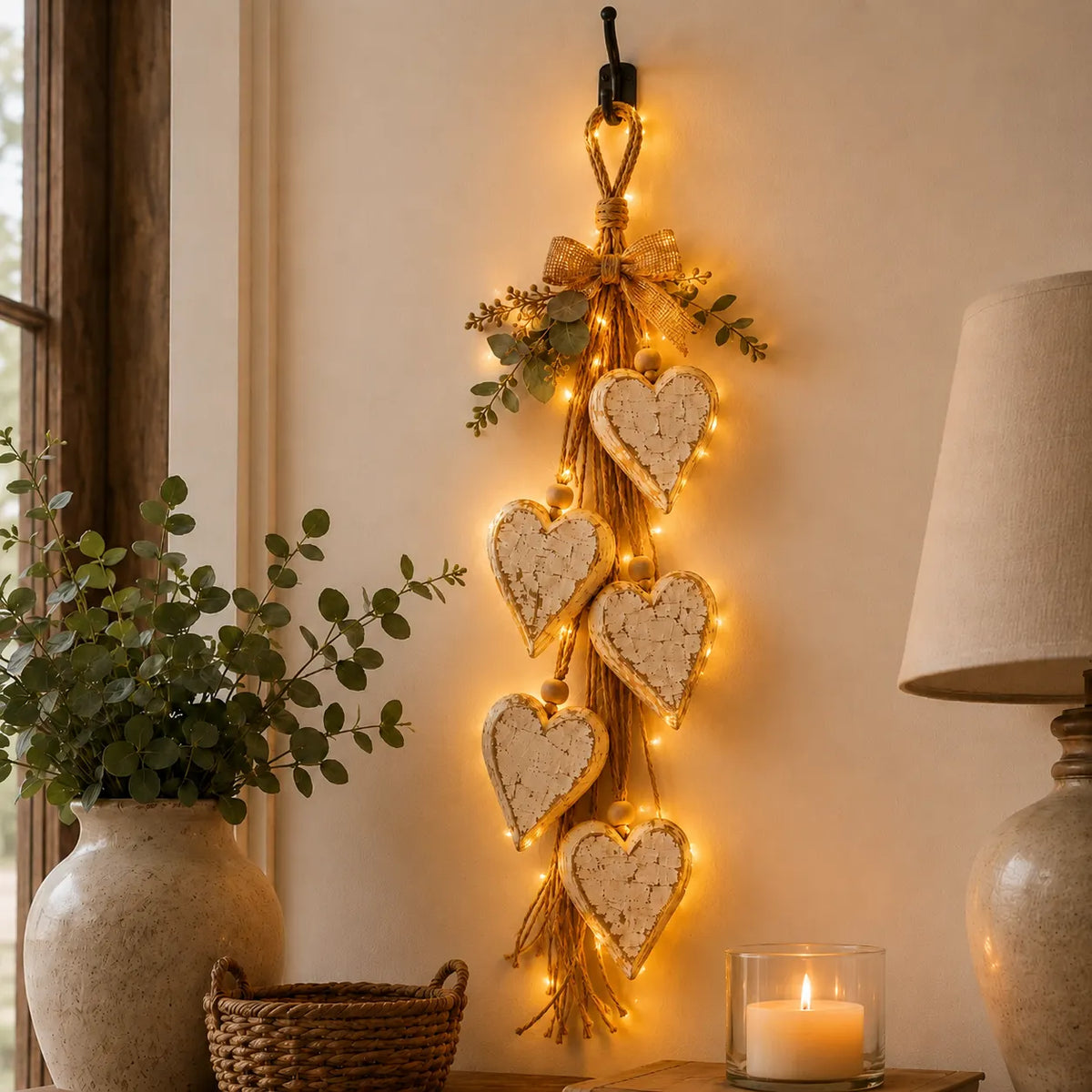 Zarelia | Decorative Hanging Heart Lights