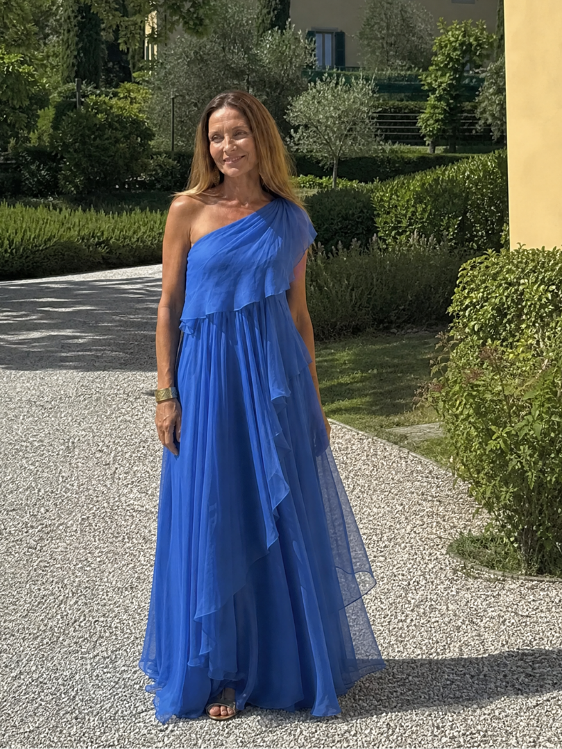 Galadriel | Flowing Ruffle Evening Maxi Dress