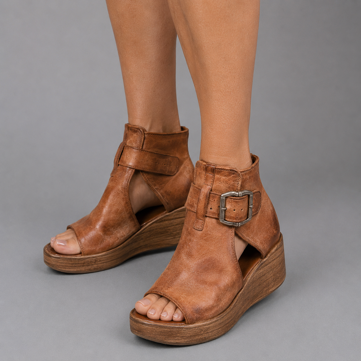 Greerly | Open Toe Comfort Wedges