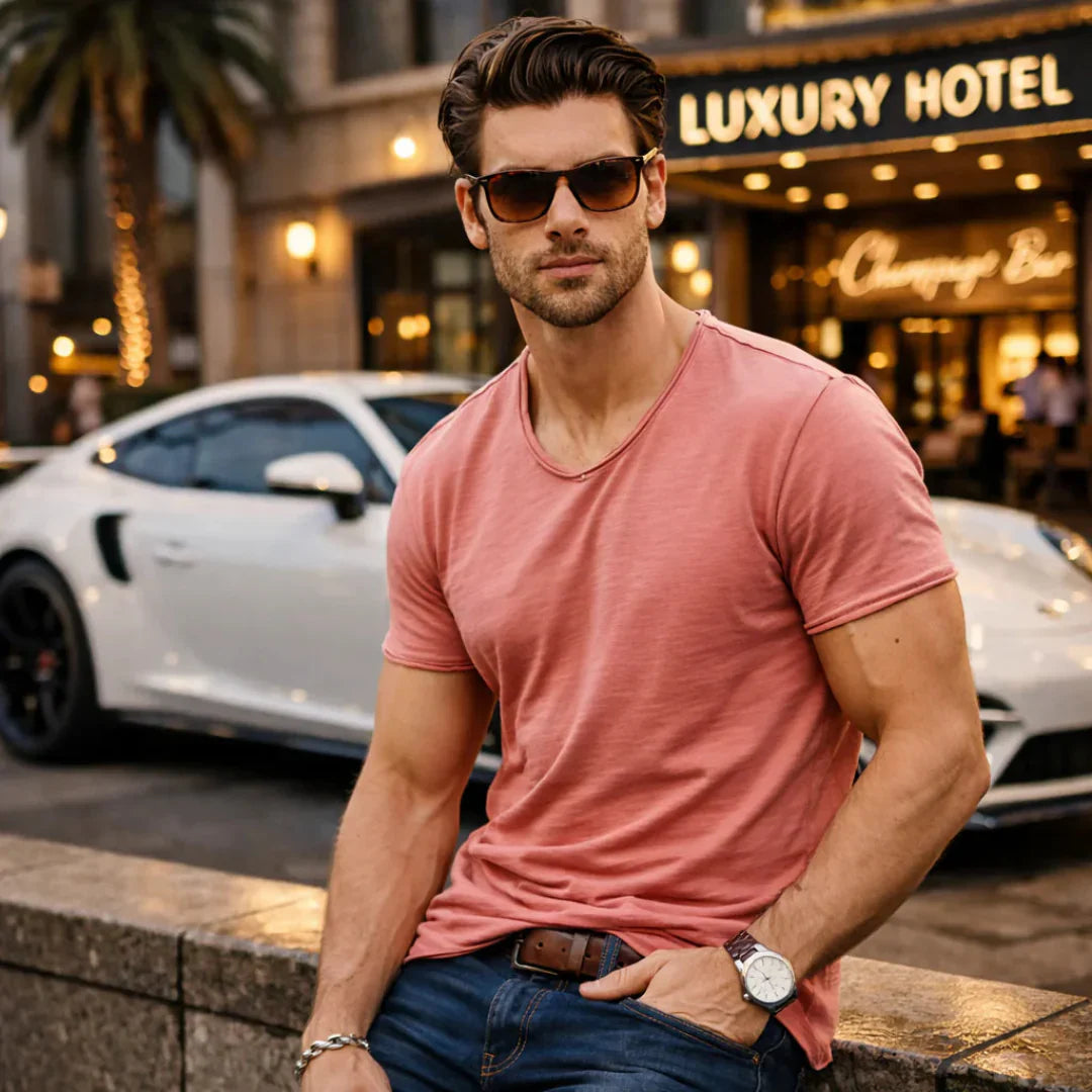 Tanner | Relaxed Fit V Neck T Shirt