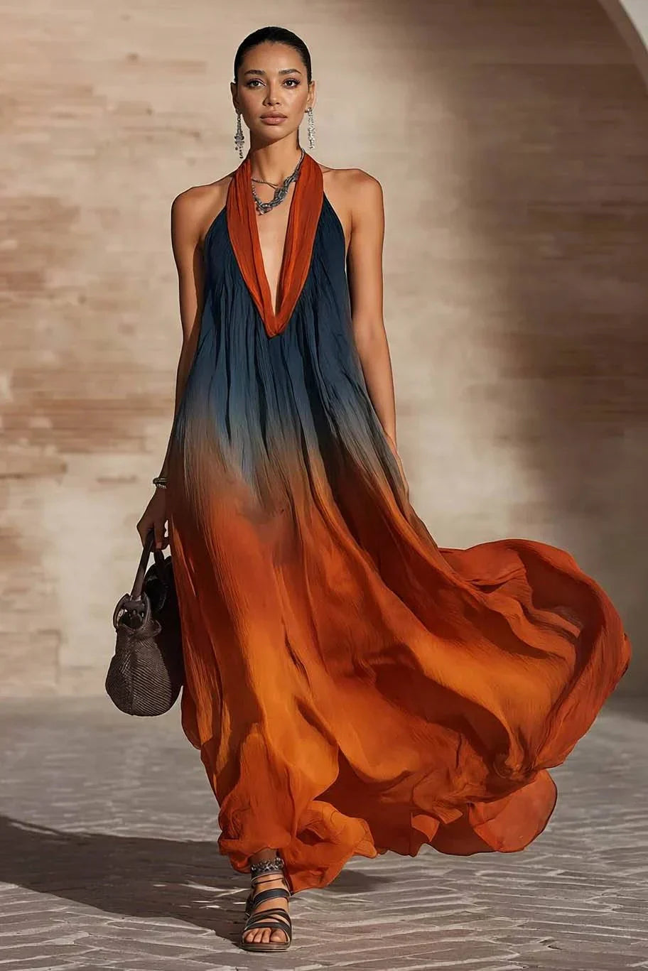 Willara | Graceful High Neck Maxi Dress