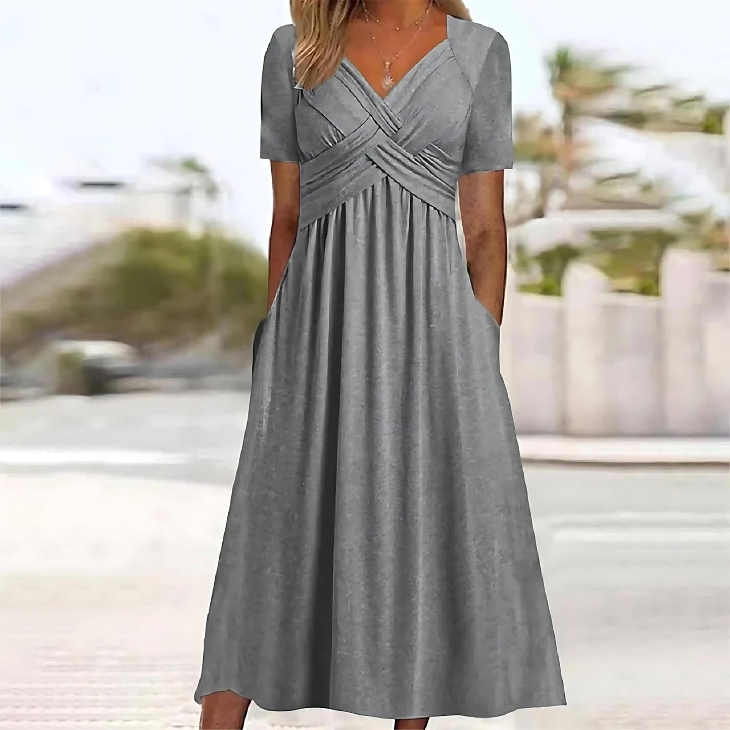 Aurelia | Twist Front Pocket Maxi Dress