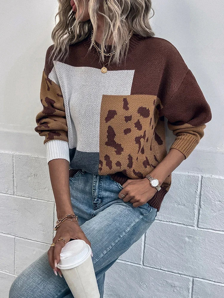 Xavielle | Relaxed Animal Print Sweater