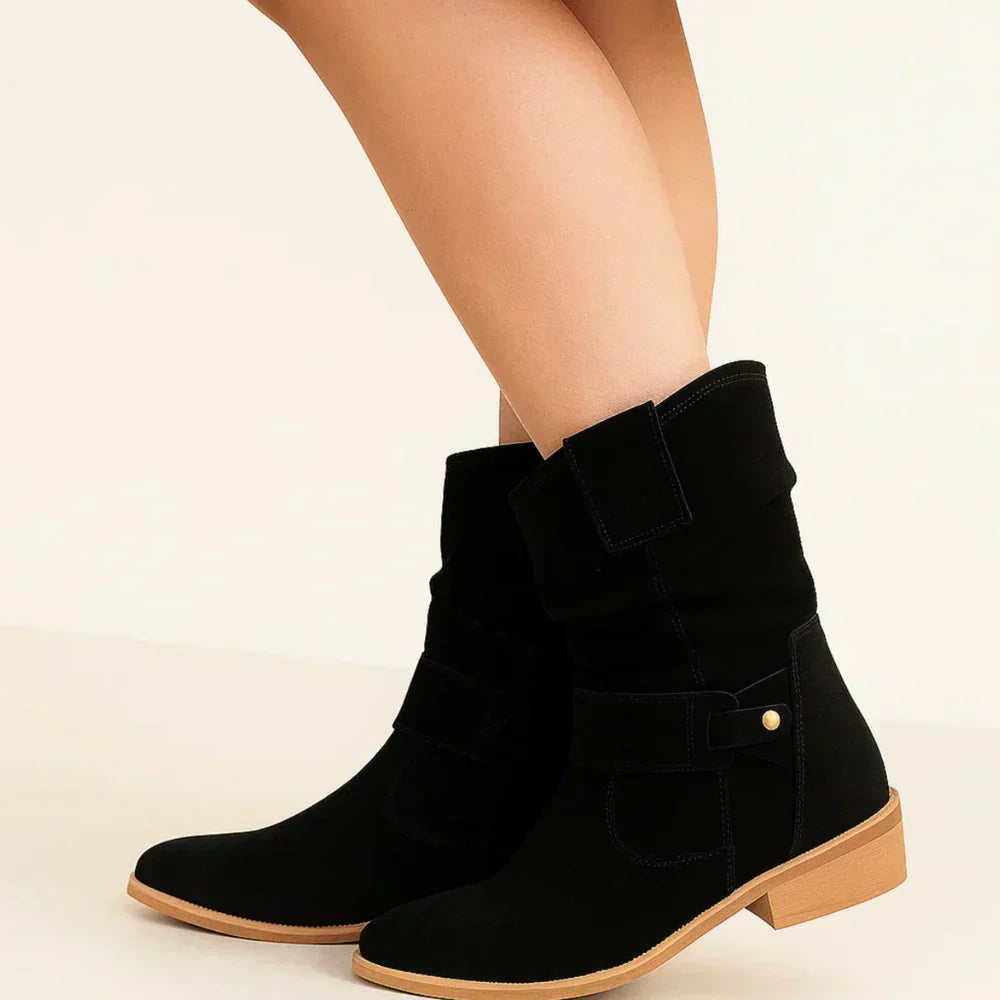 Zorielle | Classic Suede Mid Calf Boots