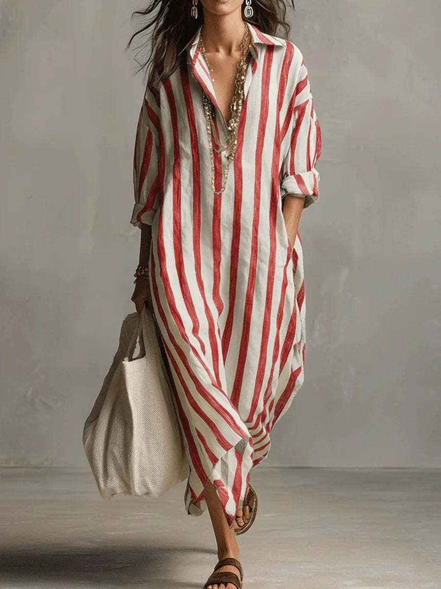 Coralyn | Oversized Button Front Maxi Dress