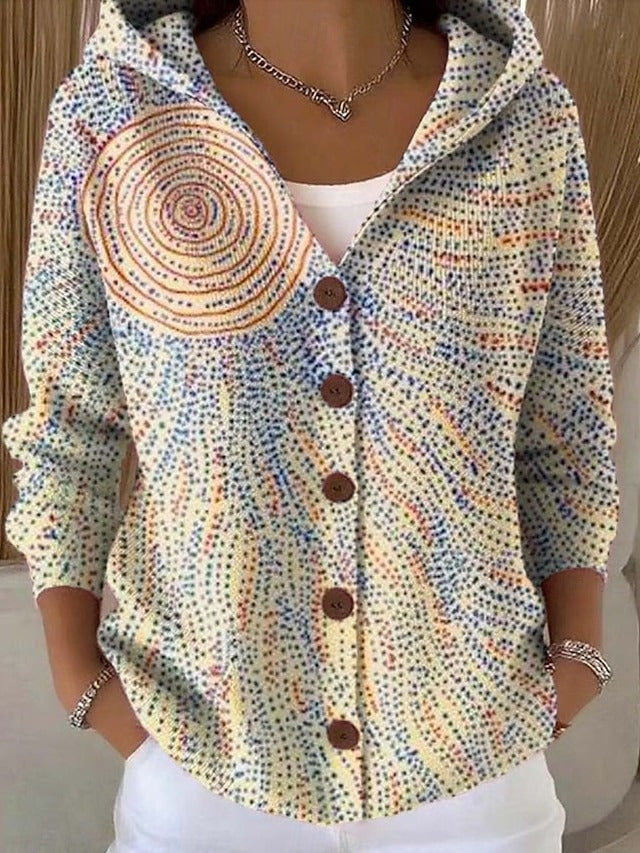 Willora | Artistic Hooded Knit Cardigan