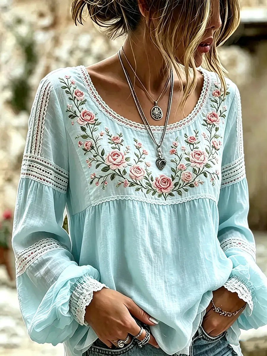 Selina | Vintage Bloom Relaxed Blouse