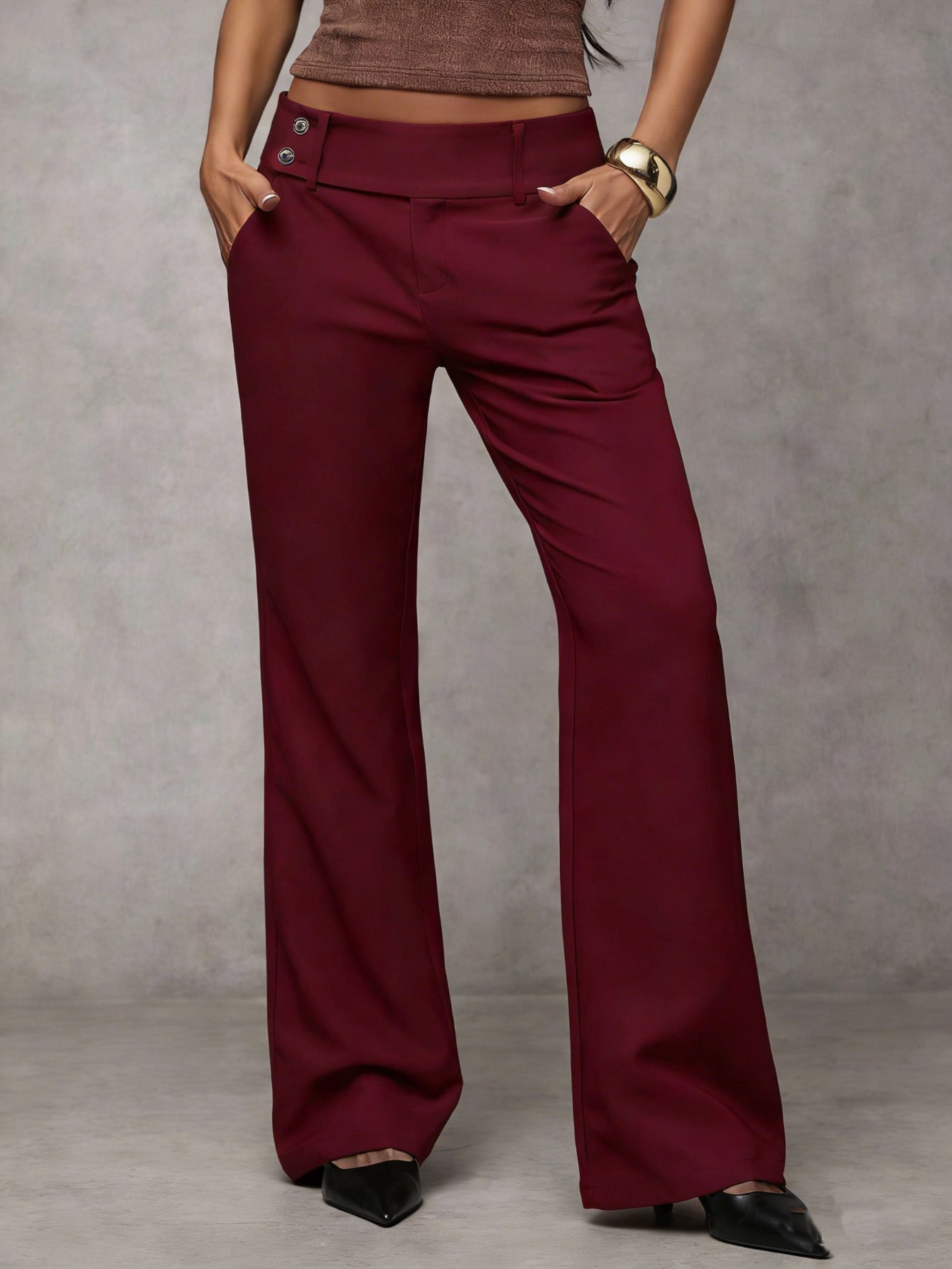 Lavinia | Structured Wide Leg Office Trousers
