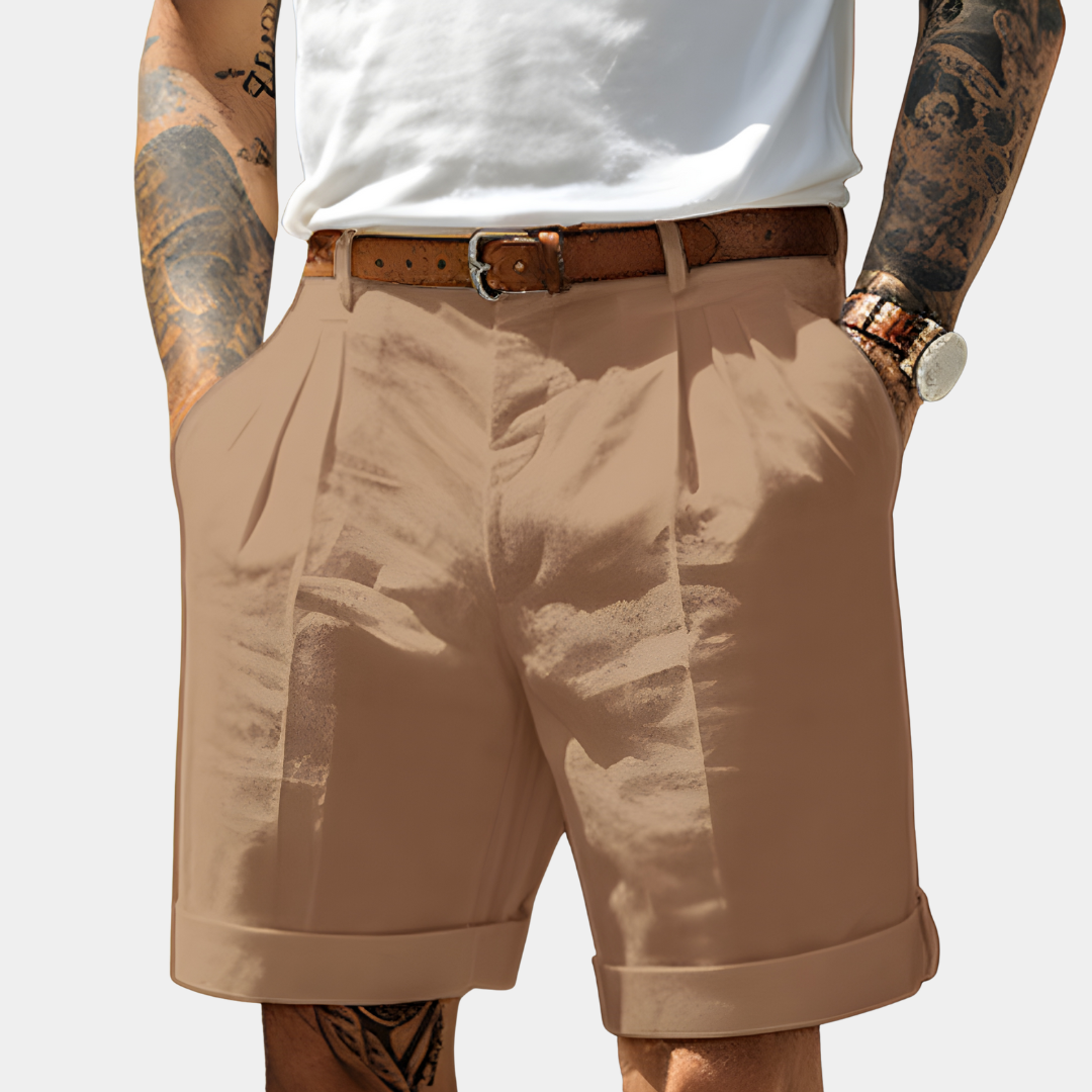 Tobin | Pleated Summer Chino Shorts