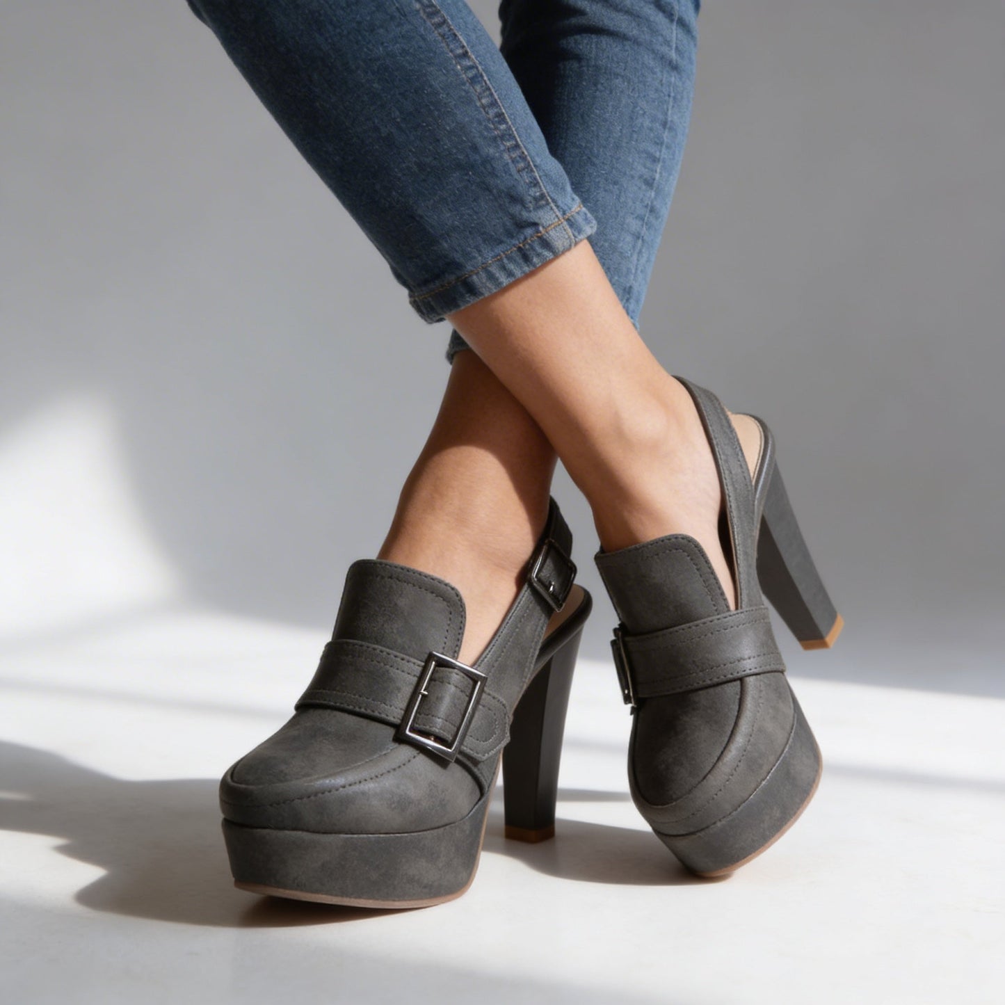 Ellery | Classic Buckled Platform Heels