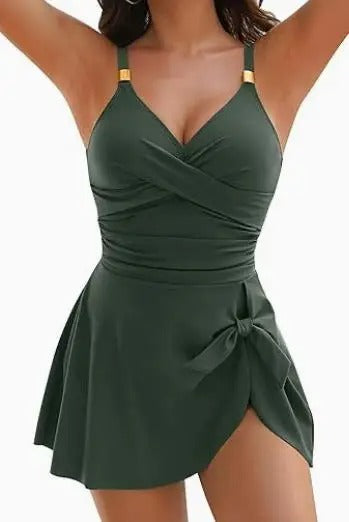Brynn | Wrap Front Skirted Swimdress