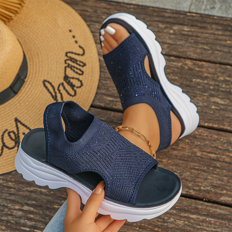 Corinne | Cushioned Open Toe Platform Sandals