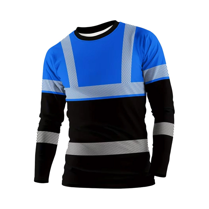 Cedric | Contrast Panel Active Long Sleeve Shirt