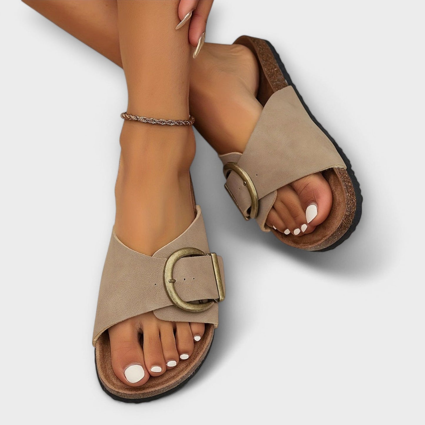 Elora | Minimal Comfort Flat Sandals