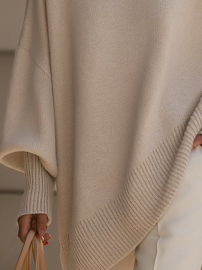 Tavianna | Soft Draped Poncho Knit Sweater