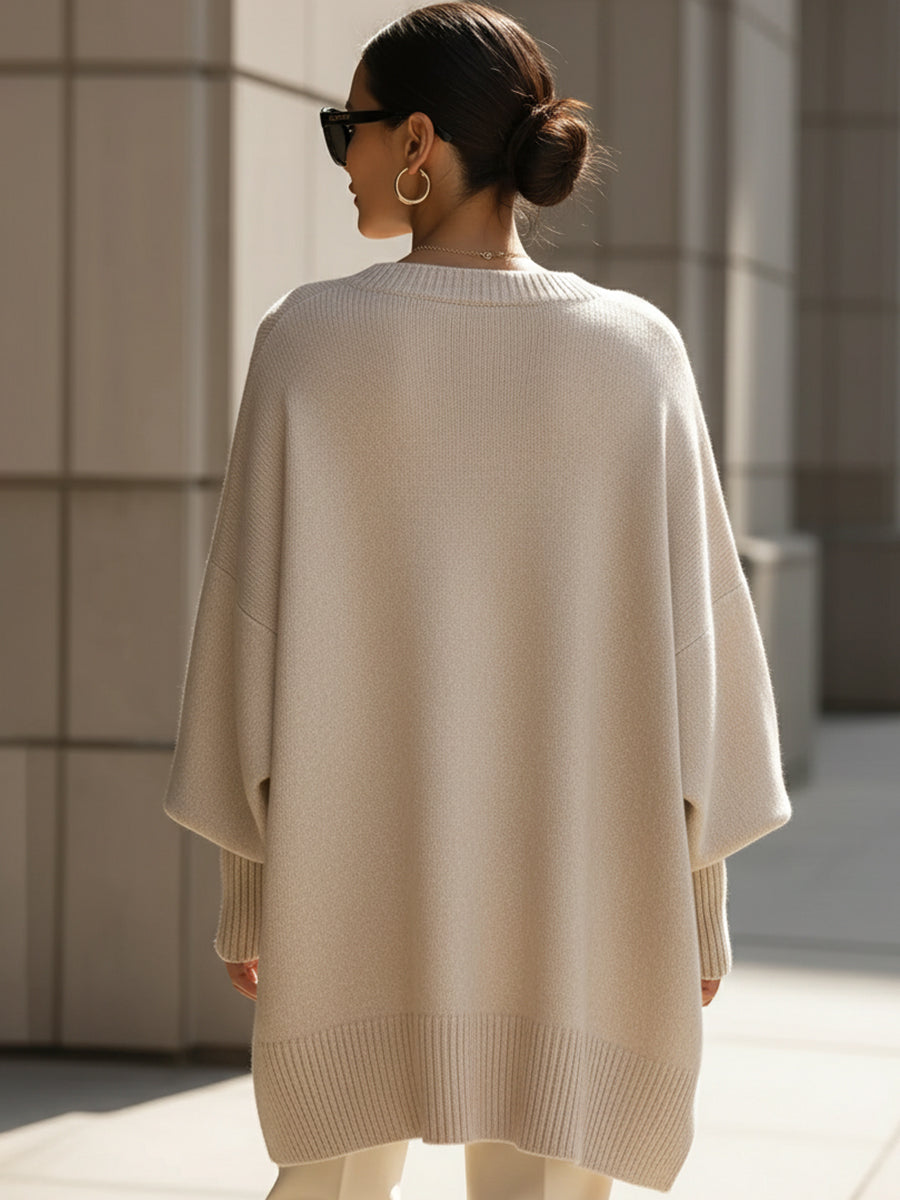 Tavianna | Soft Draped Poncho Knit Sweater