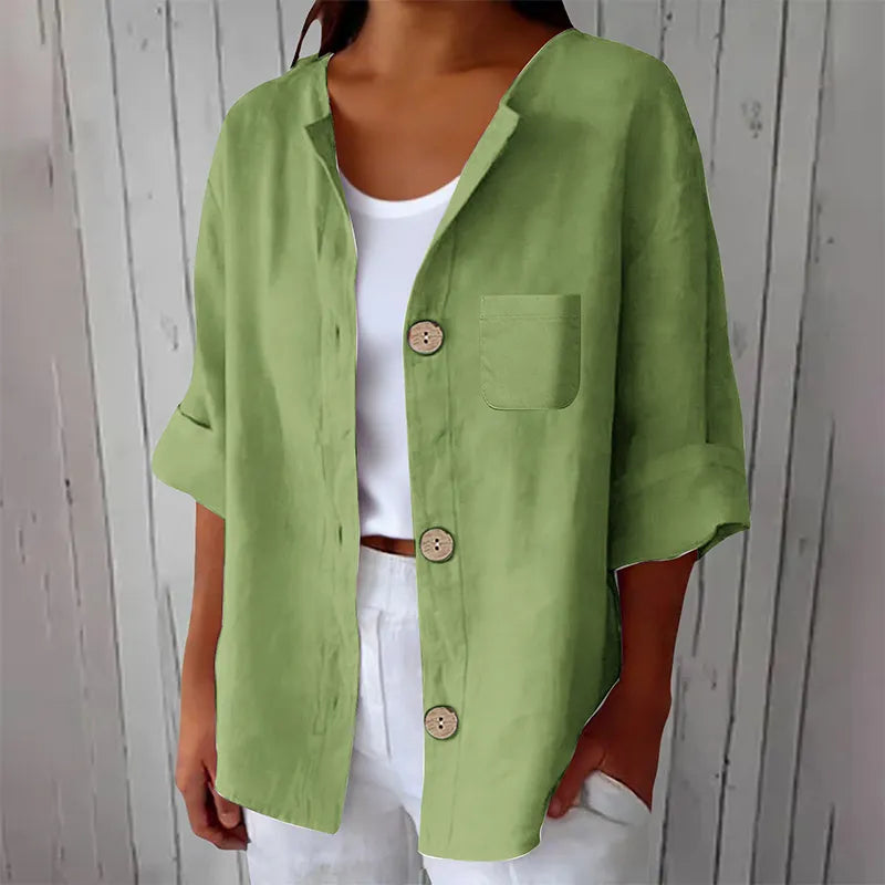 Mirelisse | Minimalist Button Front Blouse
