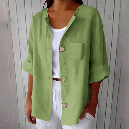 Mirelisse | Minimalist Button Front Blouse