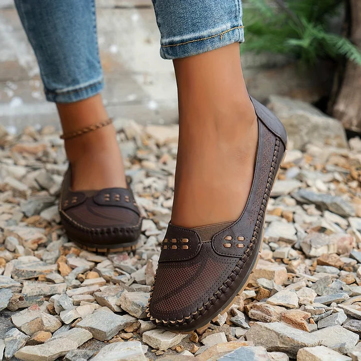 Tessira | Casual Perforated Moccasin Flats