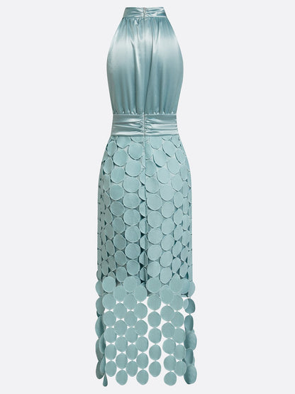 Heliora | Shimmer Disc Hem Midi Dress