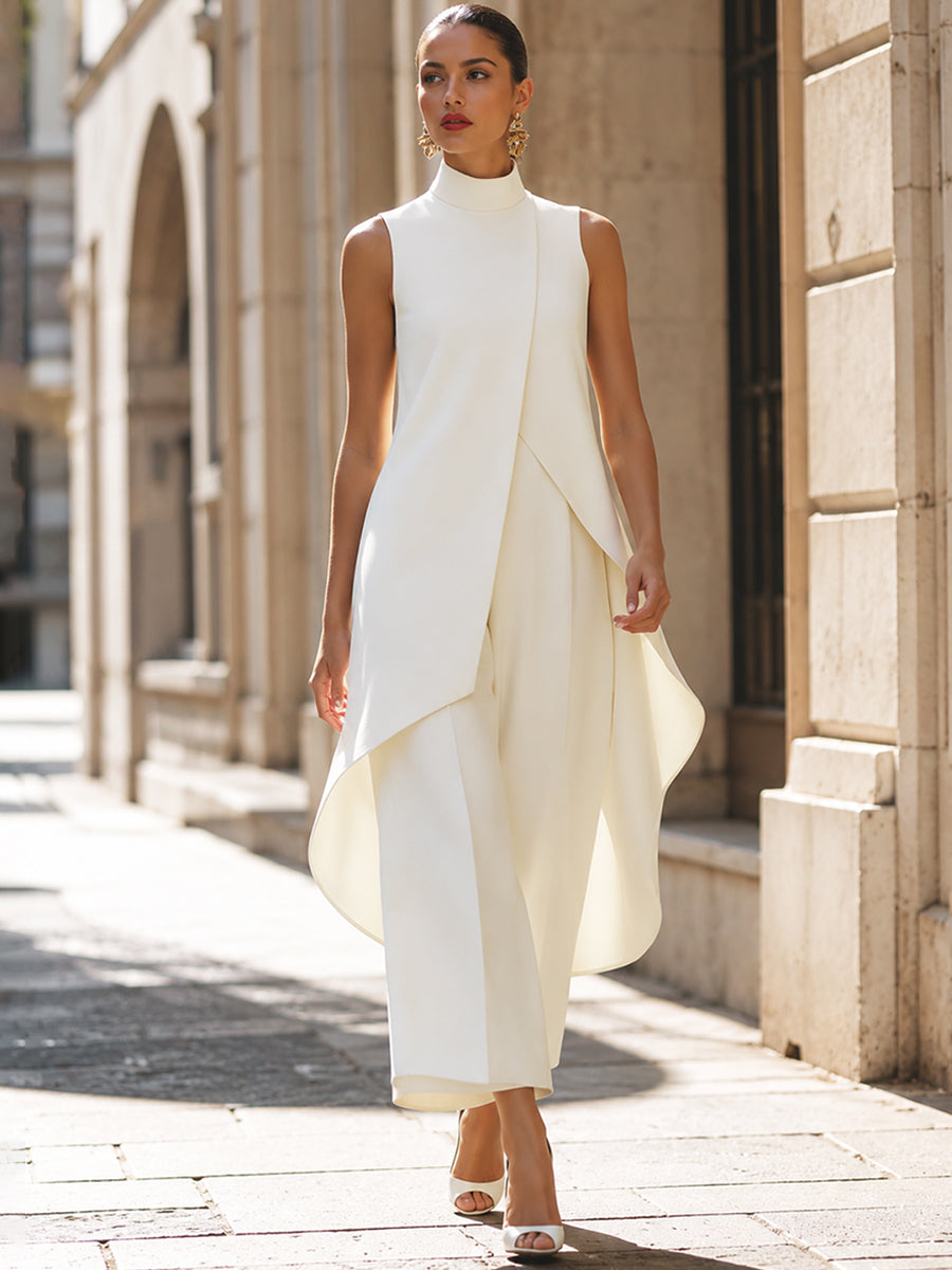 Marcella | Elegant Draped Layered Jumpsuit