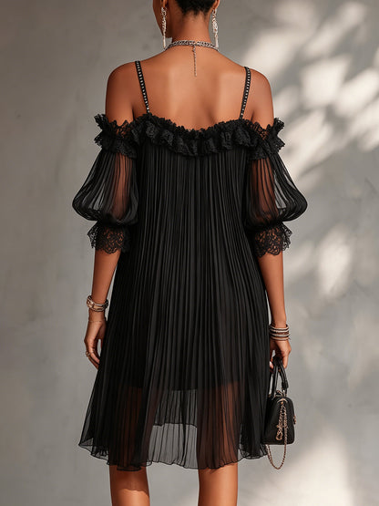 Sidonie | Romantic Lace Trim Mini Dress