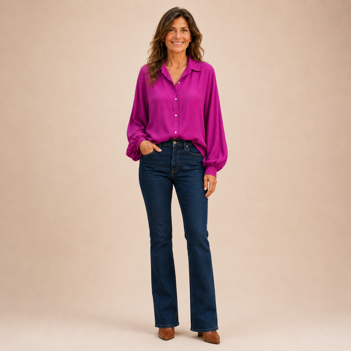 Kestrel | Flowing Button Front Blouse
