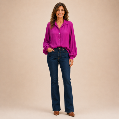 Kestrel | Flowing Button Front Blouse