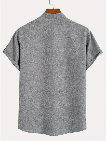 Tavrion | Henley Collar Casual Summer Shirt