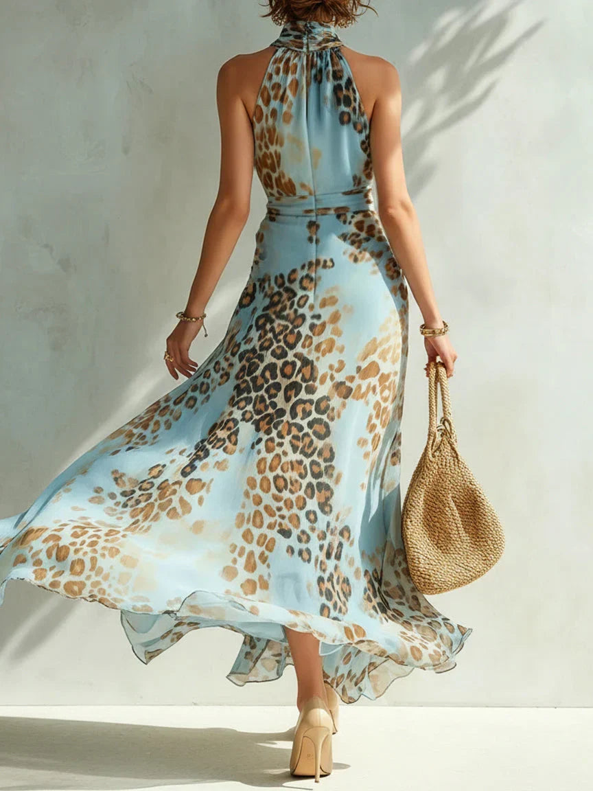 Nicoline | Draped Halter Evening Maxi Dress