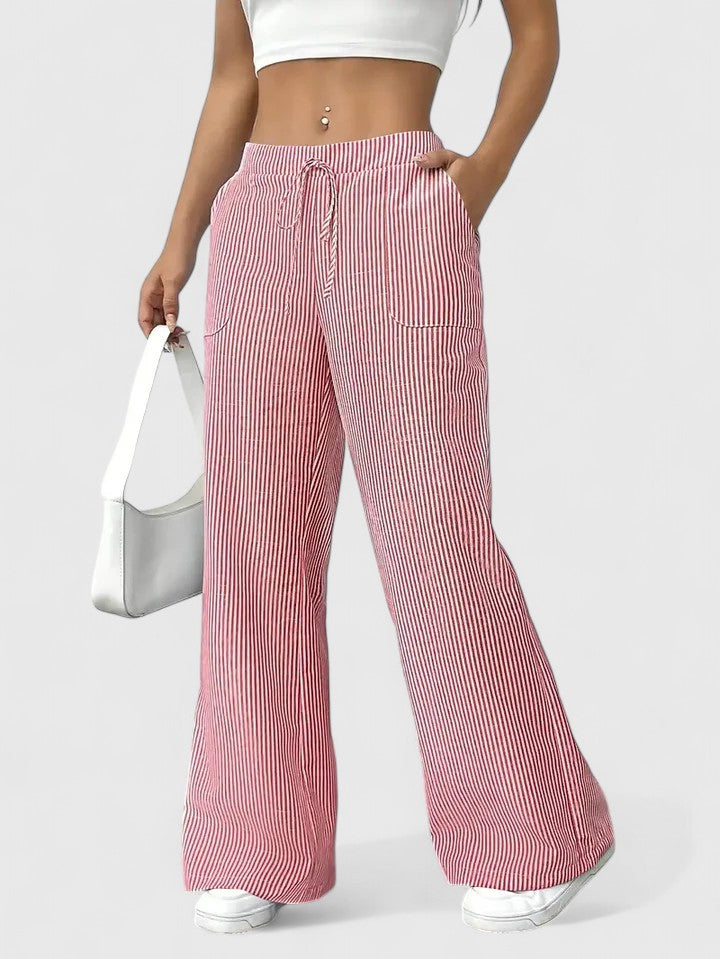Briony | Drawstring Pocket Palazzo Trousers