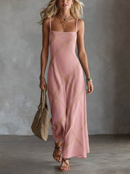 Elarique | Airy Printed Cami Maxi Dress
