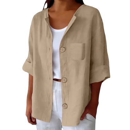 Mirelisse | Minimalist Button Front Blouse