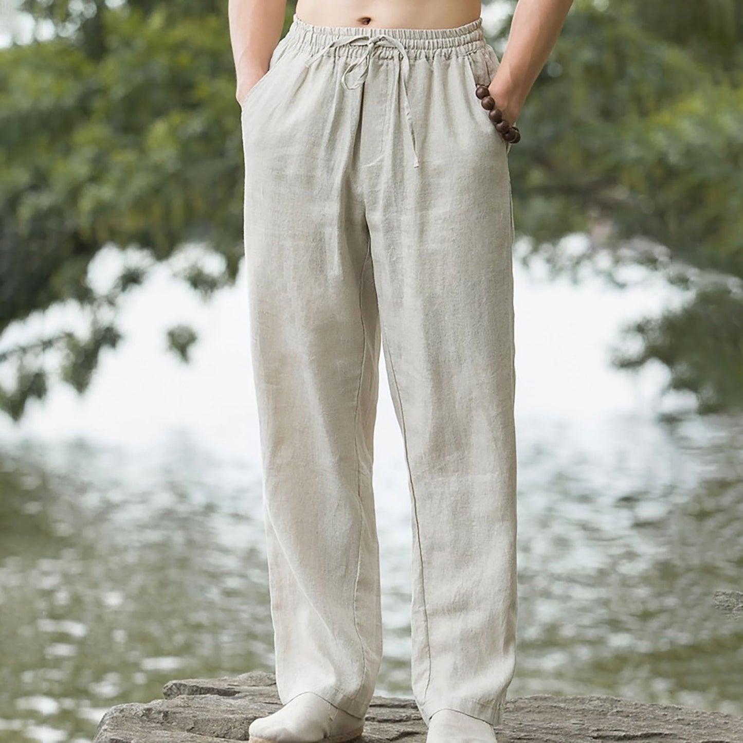 Liam | Relaxed Linen Drawstring Lounge Pants
