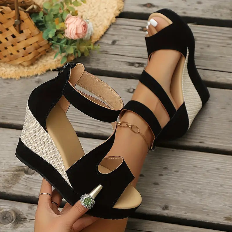 Loravique | Ankle Strap Elevated Summer Sandals