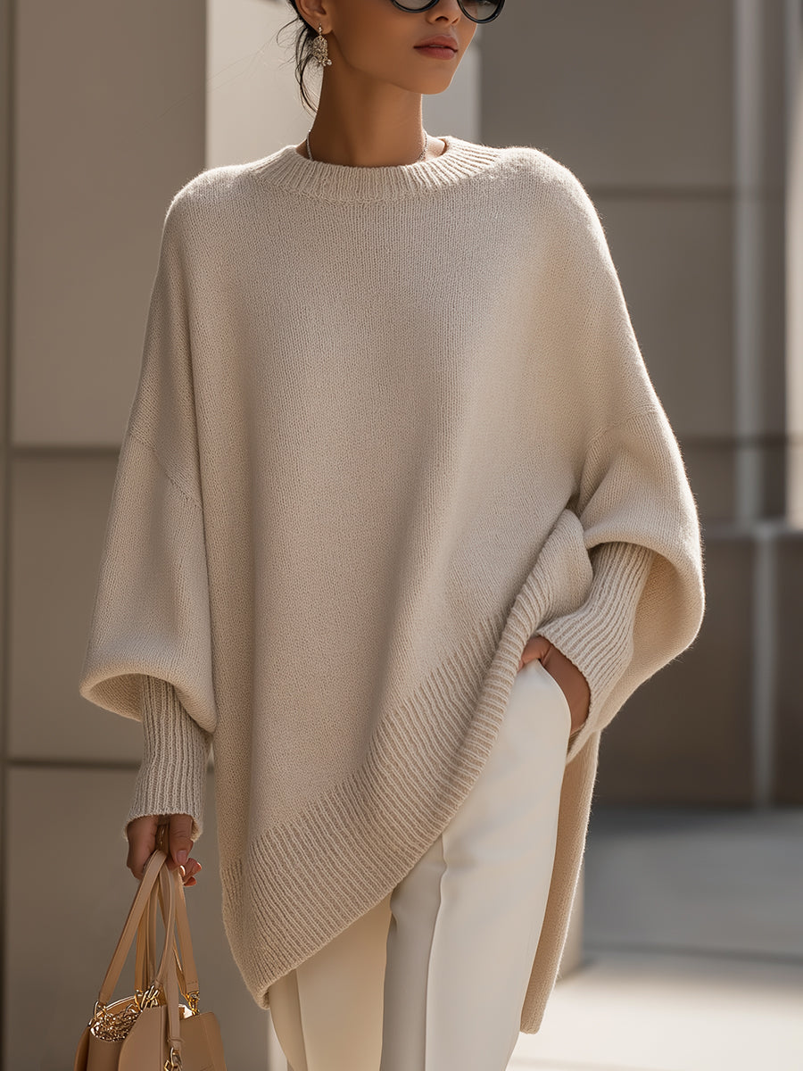 Tavianna | Soft Draped Poncho Knit Sweater