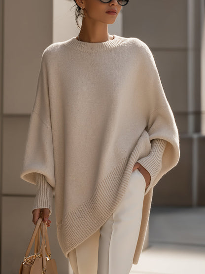 Tavianna | Soft Draped Poncho Knit Sweater