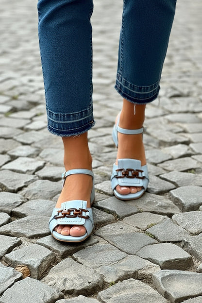 Fiametta | Chain Accent Slingback Sandals