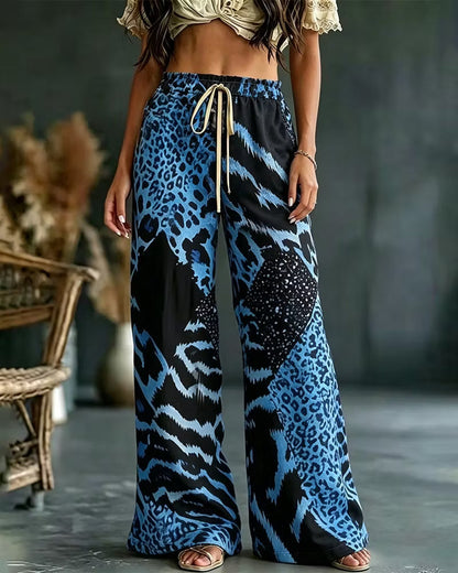 Vionelle | Animal Print Palazzo Pants