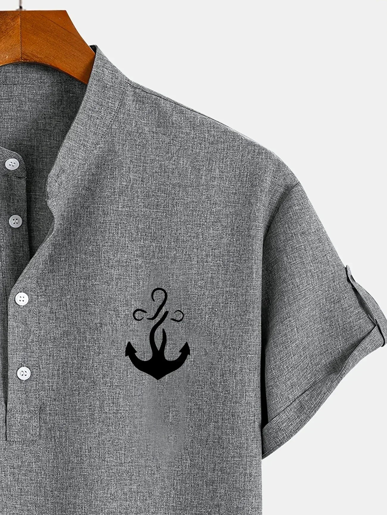 Tavrion | Henley Collar Casual Summer Shirt