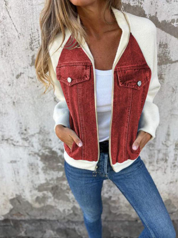 Celavine | Cozy Knit Denim Jacket